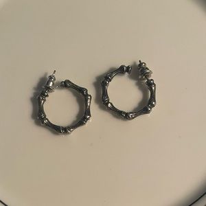 Silver Tone Hoops